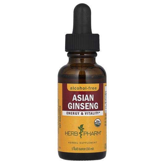 Основне фото товара Herb Pharm, Asian Ginseng, Женьшень звичайний, 30 мл