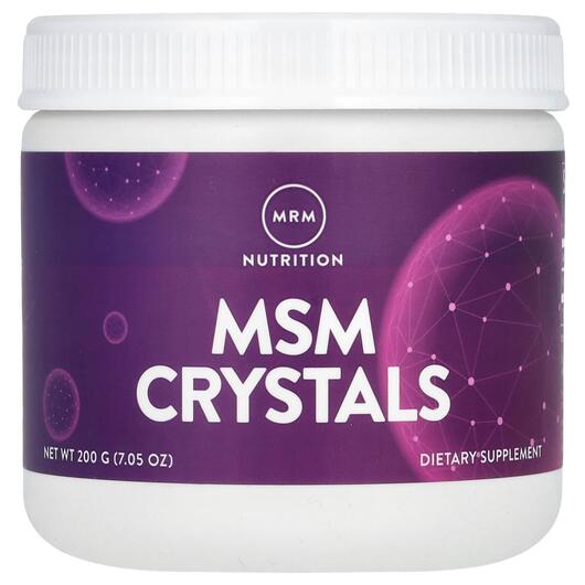 Основне фото товара MRM, MSM Crystals, МСМ в порошку 1000 мг, 200 г