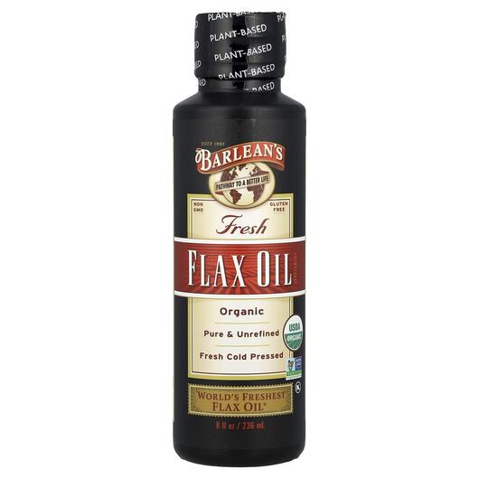 Основне фото товара Barlean's, Organic Fresh Flax Oil, Лляна олія, 236 мл