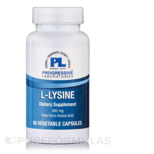 Основне фото товара Progressive Labs, L-Lysine 500 mg, L-Лізин, 90 капсул