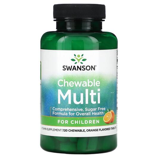Основне фото товара Chewable Multi for Children Orange, Мультивітаміни, 120 таблеток