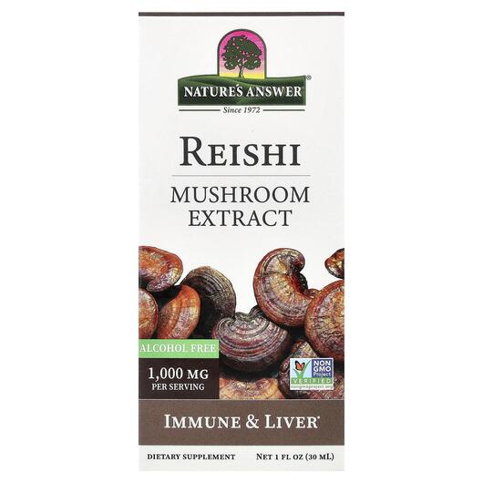 Основне фото товара Reishi Mushroom Extract Alcohol Free, Гриби Рейші, 30 мл