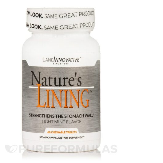 Основне фото товара Nature's Lining Natural Mint Flavor, Полегшення Печії, 60 та