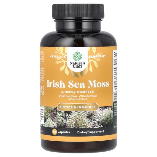 Основне фото товара Irish Sea Moss 2100 mg, Ірландський морський мох, 90 капсул