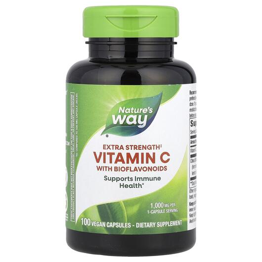 Основне фото товара Vitamin C With Bioflavonoids Extra Strength, Вітамін C, 100 капсу