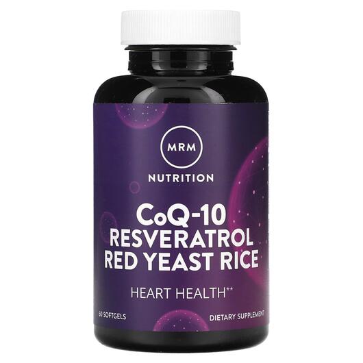 Основне фото товара MRM, CoQ-10 Resveratrol, Коензим CoQ10, 60 капсул