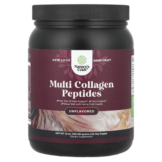 Основне фото товара Multi Collagen Peptides Unflavored, Колаген, 454 grams