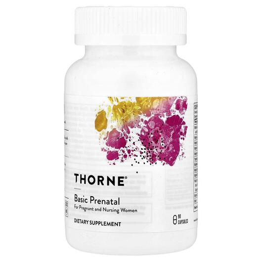 Основне фото товара Thorne, Basic Prenatal, Вітаміни для вагітних, 90 капсул