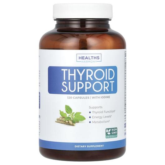 Основне фото товара Thyroid Support, Підтримка щитовидної залози, 120 капсул