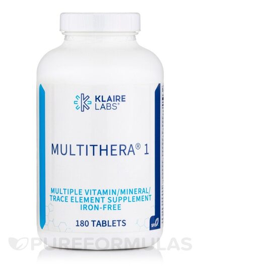 Основне фото товара Klaire Labs, MultiThera1 Iron-Free, Мультивітаміни, 180 таблеток