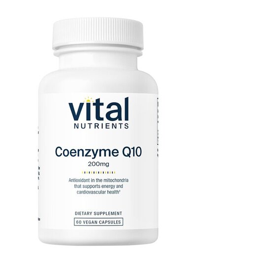 Основне фото товара Vital Nutrients, CoEnzyme Q10 200 mg, Коензим CoQ10, 60 капсул