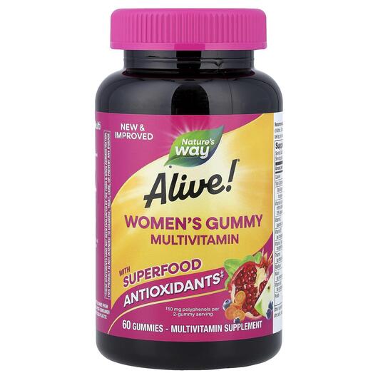Основне фото товара Alive! Women's Gummy, Жувальні вітаміни для жінок, 60 цукеро