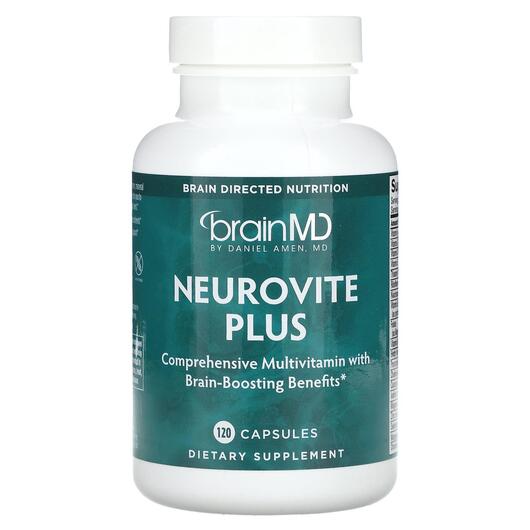 Основне фото товара BrainMD, Neurovite Plus, Підтримка мозку, 120 капсул