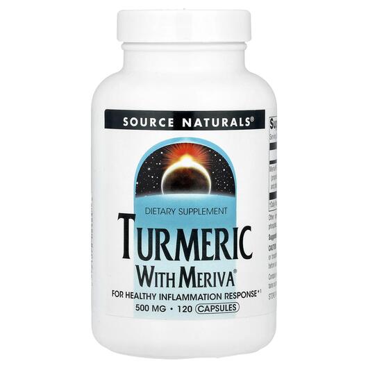 Основне фото товара Meriva Turmeric Complex, Комплекс куркуми Мерива 500 мг, 120 капс