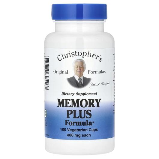 Основне фото товара Memory Plus Formula, Підтримка мозку, 100 капсул