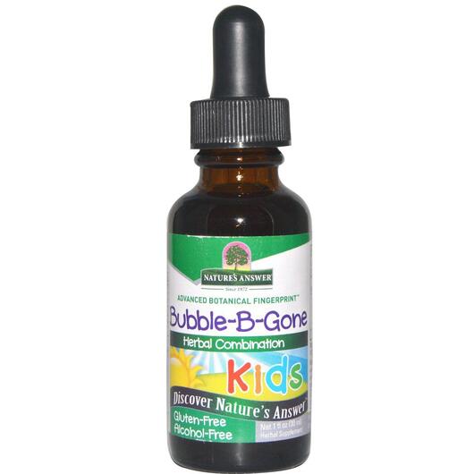 Основне фото товара Nature's Answer, Bubble-B-Gone Kids Alcohol-Free, Трави, 30 