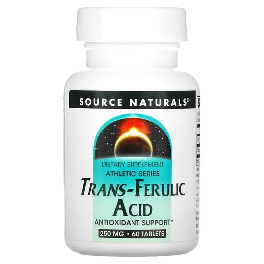 Основне фото товара Trans-Ferulic Acid 250, Транс-феруловая кислота 250 мг, 60 таблет