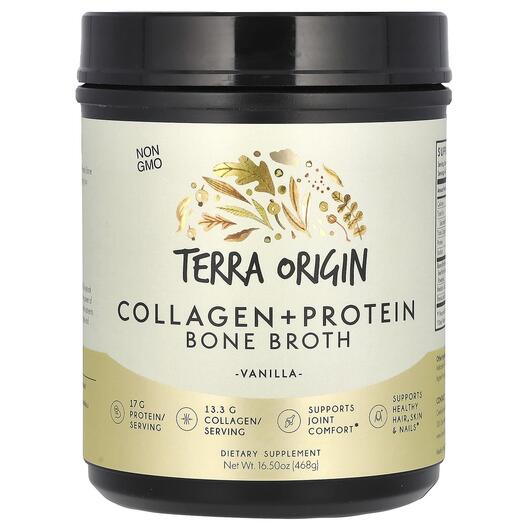 Основне фото товара Collagen + Protein Bone Broth Vanilla, Колаген для суглобів, 518 