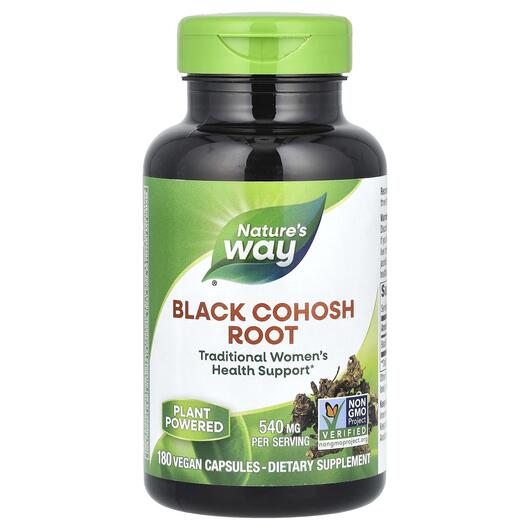 Основне фото товара Black Cohosh Root, Чорний кохош 540 мг Корінь, 180 капсул