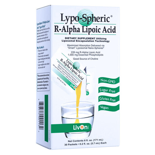 Основне фото товара Lypo-Spheric R-Alpha Lipoic Acid, R-альфа-ліпоєва кислота, 171 мл