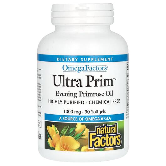 Основне фото товара Ultra Prim 1000 mg, Олія примули вечірньої, 90 Softgles
