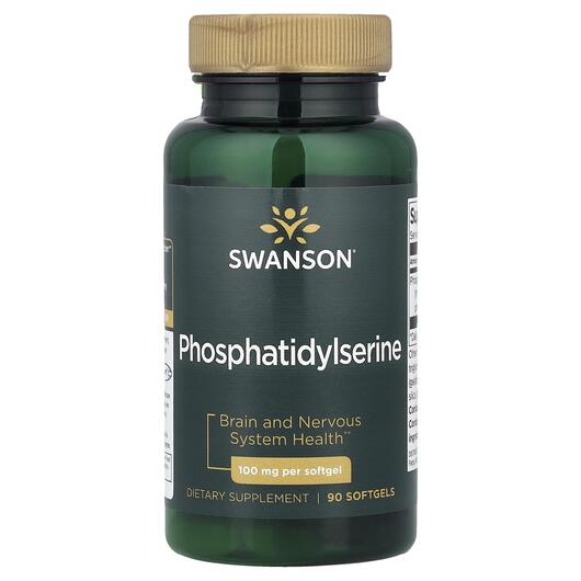 Основне фото товара Swanson, Phosphatidylserine 100 mg, Фосфатидилсерин, 90 капсул
