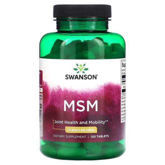 Основне фото товара Swanson, MSM 1.5 g, Метилсульфонілметан МСМ, 120 таблеток