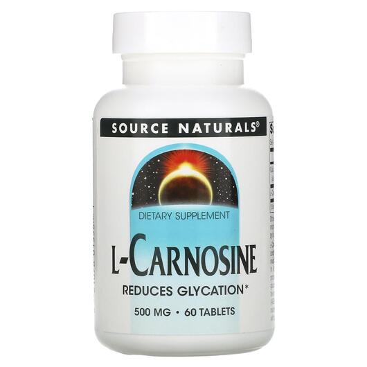 Основне фото товара L-Carnosine 500 mg 60, L-Карнозин 500 мг, 60 таблеток