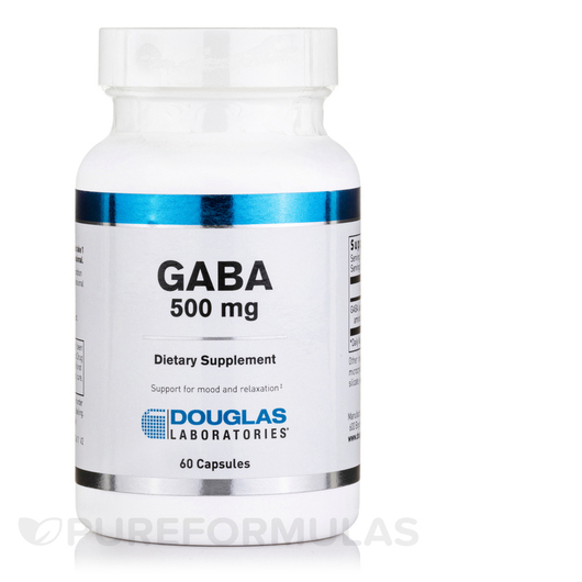 Основне фото товара Douglas Laboratories, GABA 500 mg, ГАМК, 60 капсул