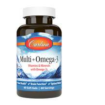 Multi + Omega-3 Омега 3 Carlson 60 капсул