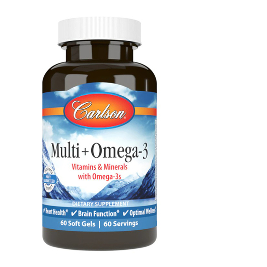 Основне фото товара Carlson, Multi + Omega-3, Омега 3, 60 капсул
