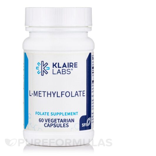 Основне фото товара Klaire Labs, L-MethylFolate, Метилфолат, 60 капсул