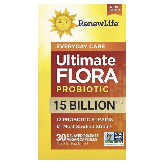 Основне фото товара Ultimate Flora Everyday Probiotic 15 Billion, Пробіотики, 30 капс