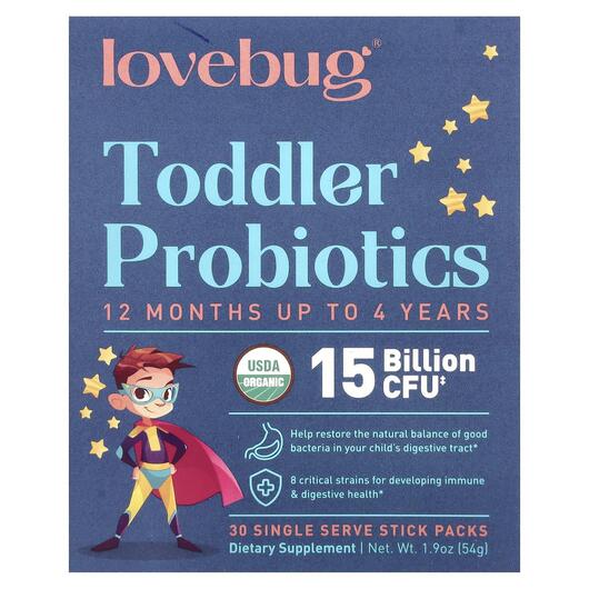 Основне фото товара Toddler Probiotics Tiny Tummies Daily Probiotic +, Пробіотики, 45