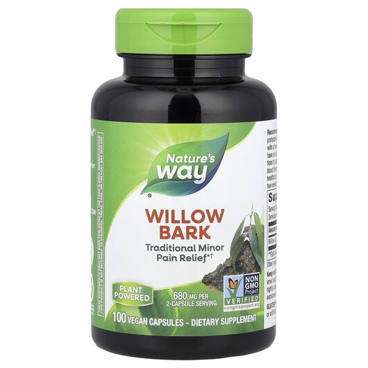 Основне фото товара Willow Bark 400 mg, Кора Білої Верби 400 мг, 100 капсул