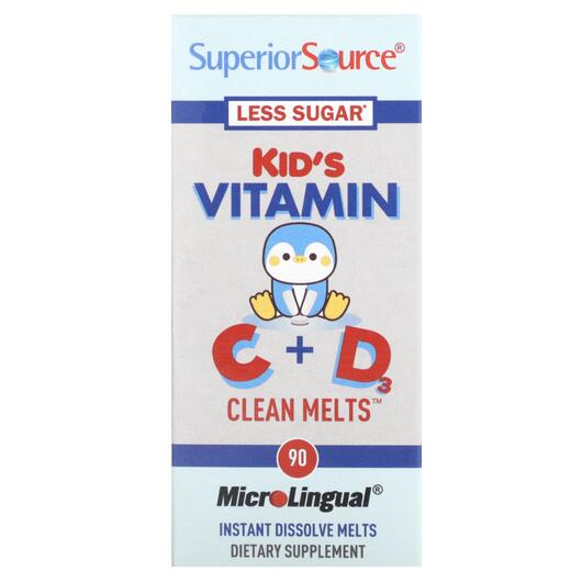 Основне фото товара Kid's Vitamin C + D Clean Melts, Вітамін C, 90 Instant Disso