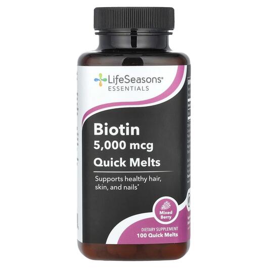 Основне фото товара Biotin Mixed Berry 5000 mcg, Вітамін B7 Біотин, 100 таблеток