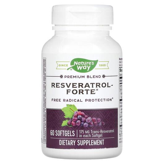Основне фото товара Premium Blend Resveratrol Forte 175 mg, Ресвератрол, 60 капсул