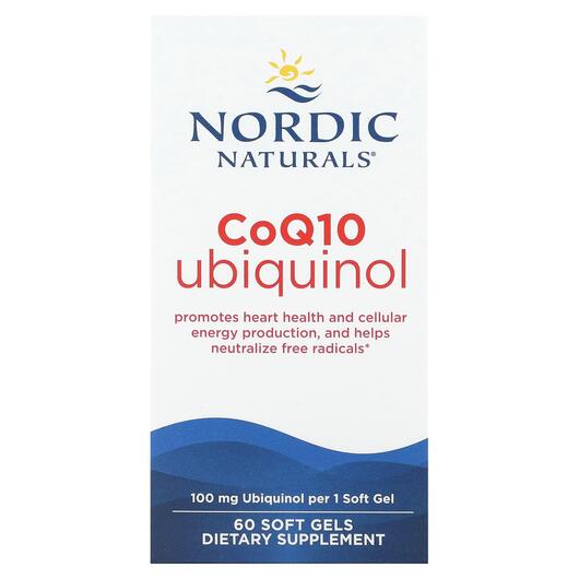 Основне фото товара Nordic Naturals, CoQ10 Ubiquinol, Убіхінол, 60 капсул