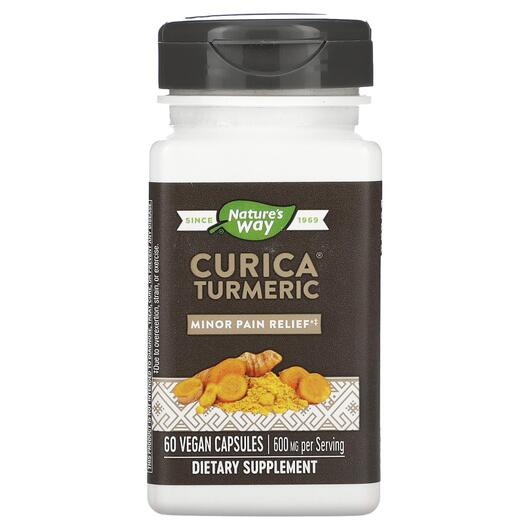 Основне фото товара Curica Turmeric 600 mg, Екстракт кореня куркуми, 60 капсул