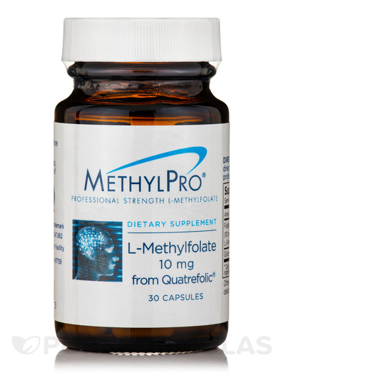 Основне фото товара L-Methylfolate 10 mg from Quatrefolic, Метилфолат, 30 капсул