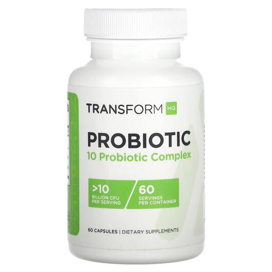 Основне фото товара TransformHQ, Probiotic >10 Billion CFU, Пробіотики, 60 капсул