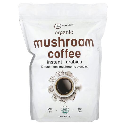 Основне фото товара Micro Ingredients, Organic Instant Mushroom Coffee, Гриби, 793 г