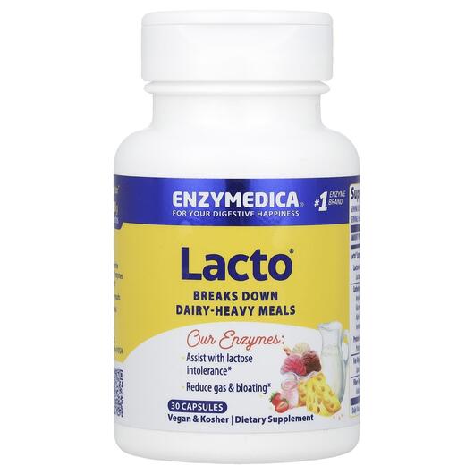 Основне фото товара Enzymedica, Lacto, Ферменти, 30 капсул