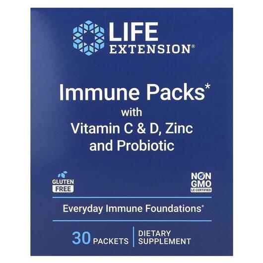 Основне фото товара Immune Packs with Vitamin C & D Zinc, Підтримка імунітету, 30
