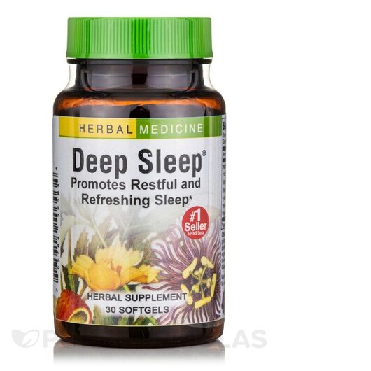 Основне фото товара Herbs Etc., Deep Sleep, Мелатонін, 30 капсул