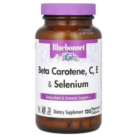 Основне фото товара Beta Carotene C + E + Selenium, Бета каротин C + E + Селен, 120 к