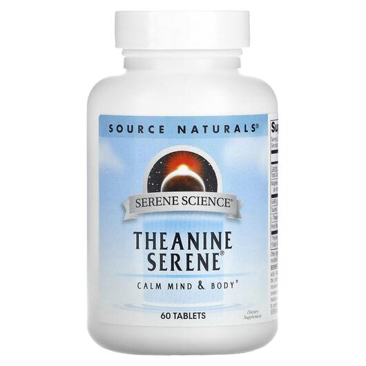 Основне фото товара Source Naturals, Theanine Serene, L-Теанін і L-Серін, 60 таблеток