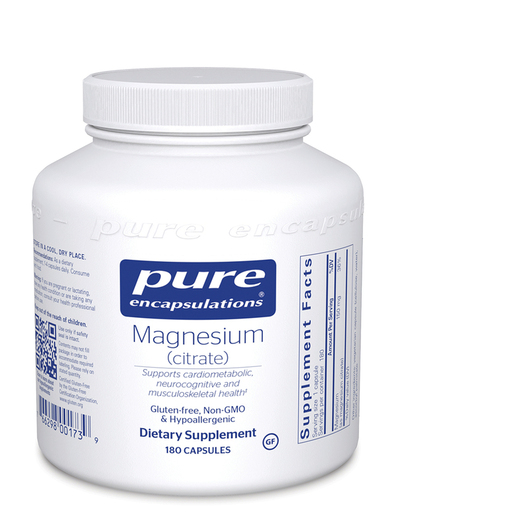 Основне фото товара Pure Encapsulations, Magnesium Citrate, Магній Цитрат, 180 капсул