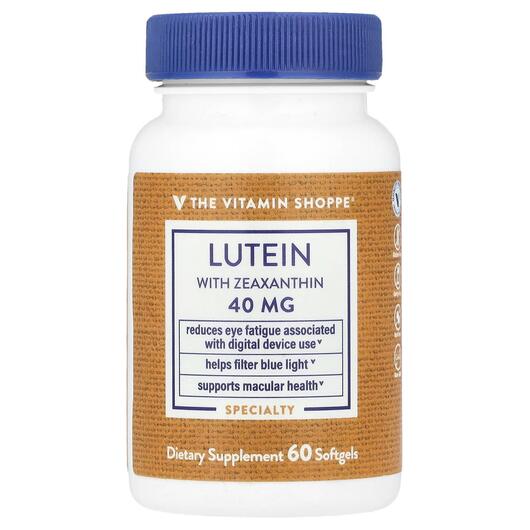 Основне фото товара TheVitaminShoppe, Lutein with Zeaxanthin, Лютеїн, 60 капсул